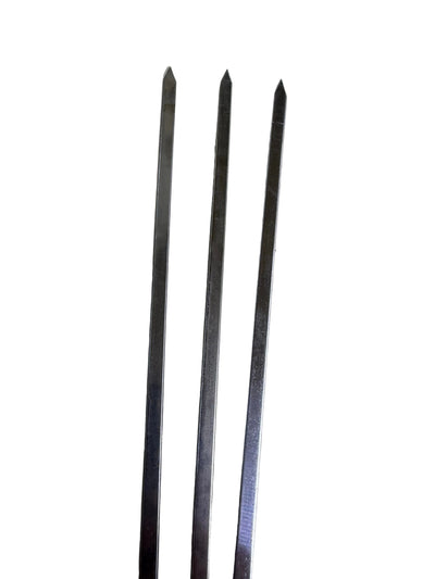 Paslanmaz Krom 45cm Şiş 10'lu Paket - Kuşbaşı Mangal Şişi, Profesyonel Mutfak Aleti