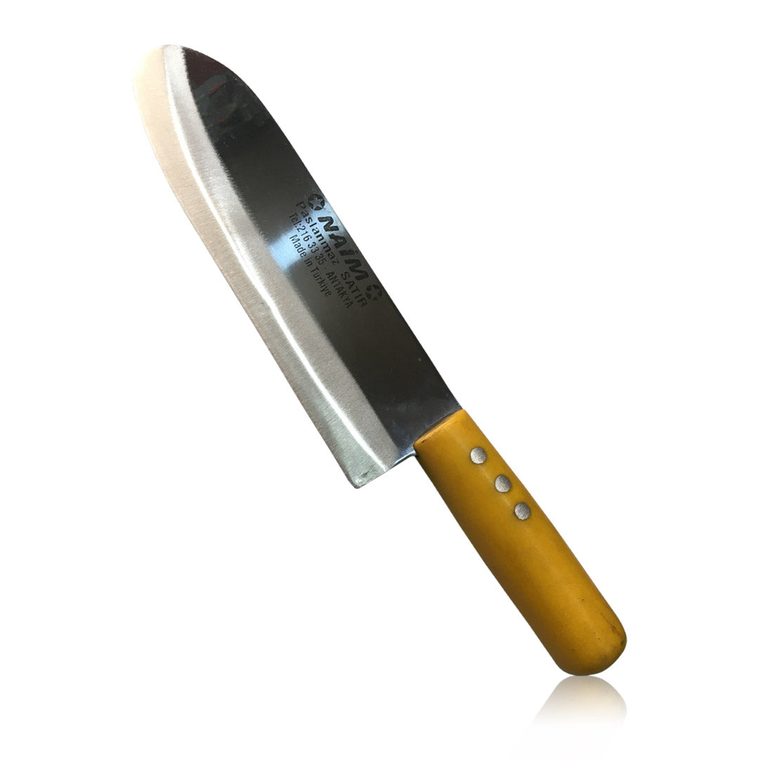 Profesyonel Baklava Bıçağı - Sarı Saplı Geniş Ağızlı
