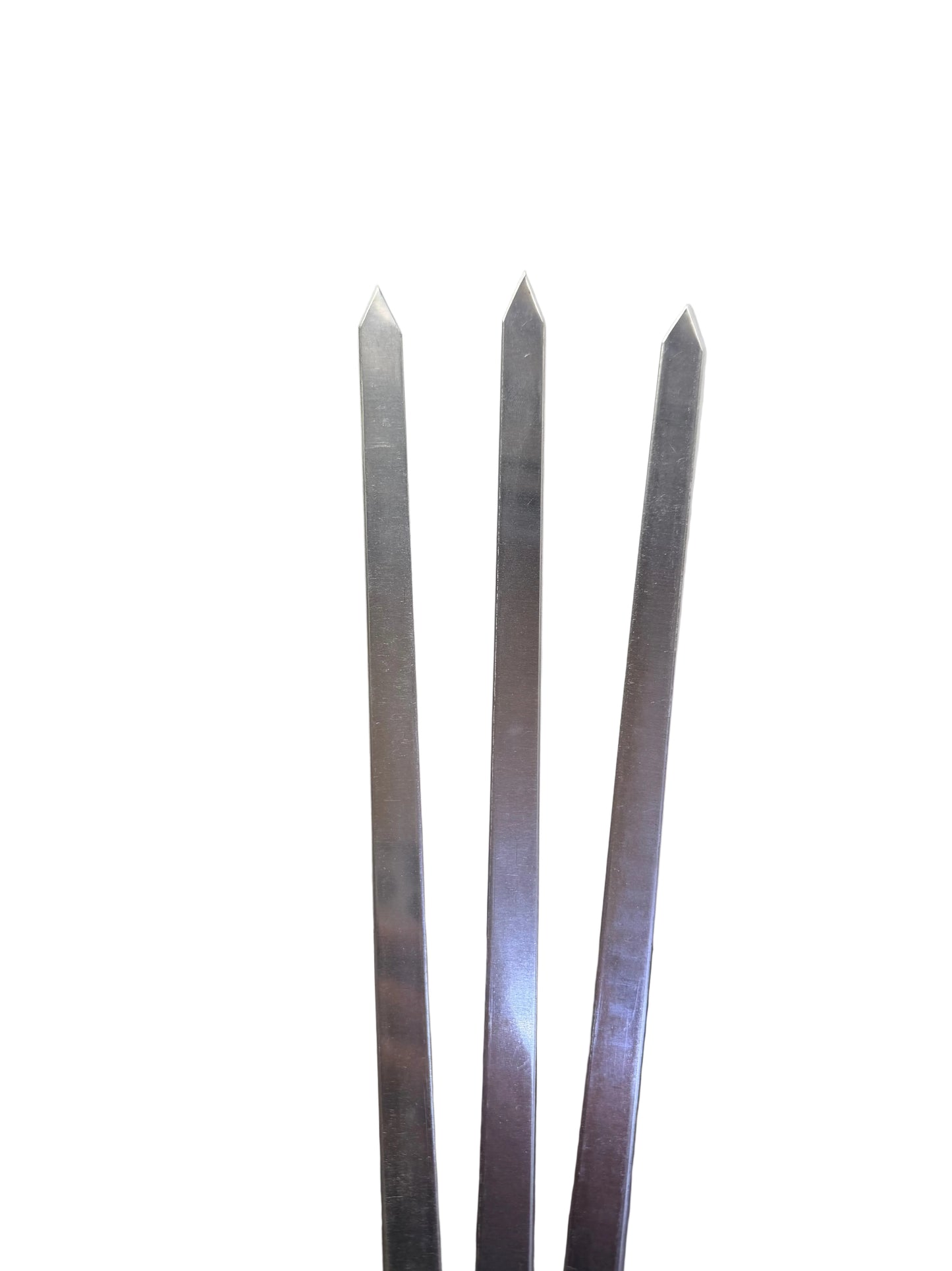 Paslanmaz Krom 50 cm Kıyma Şişi - 10'lu Paket | 13 mm Genişlik