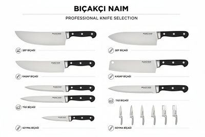Farklı bıçak modelleri ve çeşitleri - mutfak bıçakları rehberi