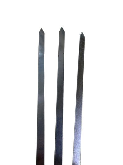 Paslanmaz Krom 45cm Kıyma Şişi 10'lu Paket - Adana Kebap, Köfte Şişi, Profesyonel Mangal Ekipmanı
