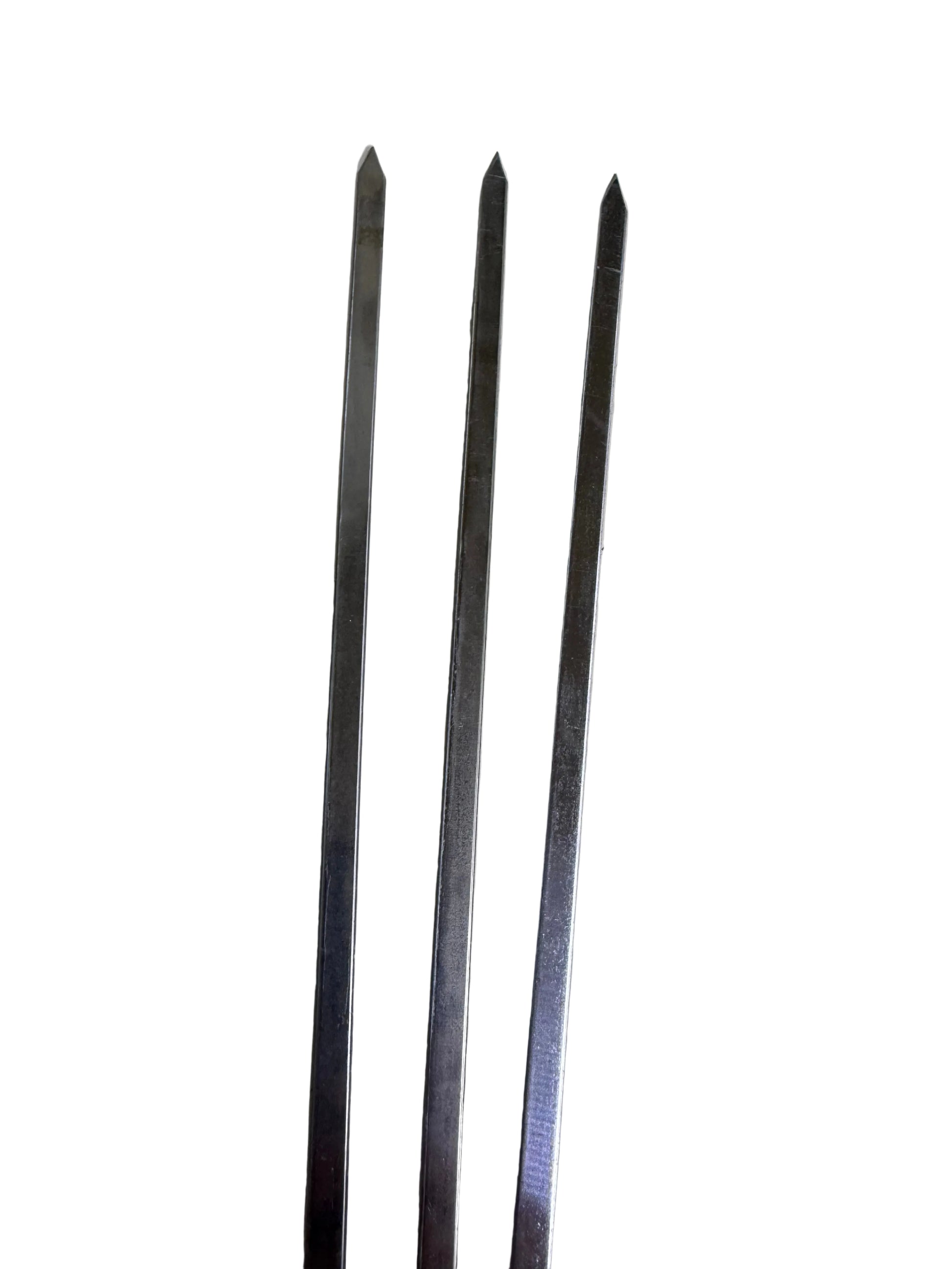 Paslanmaz Krom 45cm Şiş 10'lu Paket - Kuşbaşı Mangal Şişi, Profesyonel Mutfak Aleti
