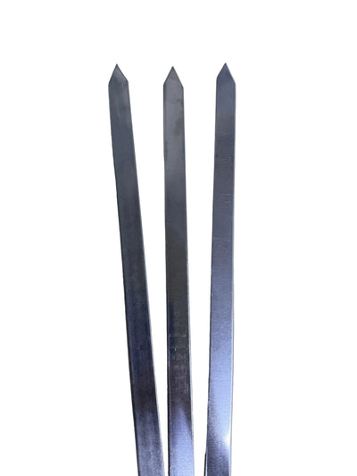 Paslanmaz Krom 55cm Kıyma Şişi 10'lu Paket - Profesyonel Adana Kebap Şişi, Mangal Ekipmanı