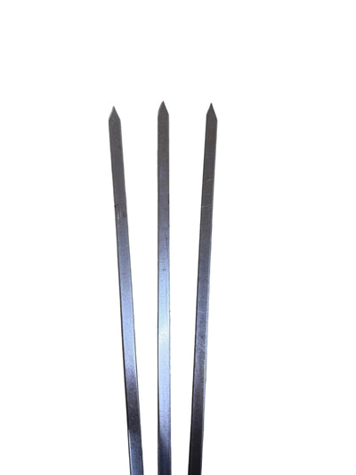 Paslanmaz Krom 55cm Kuşbaşı Şiş 10'lu Paket - Profesyonel Et ve Tavuk Şişi, Mangal Ekipmanı