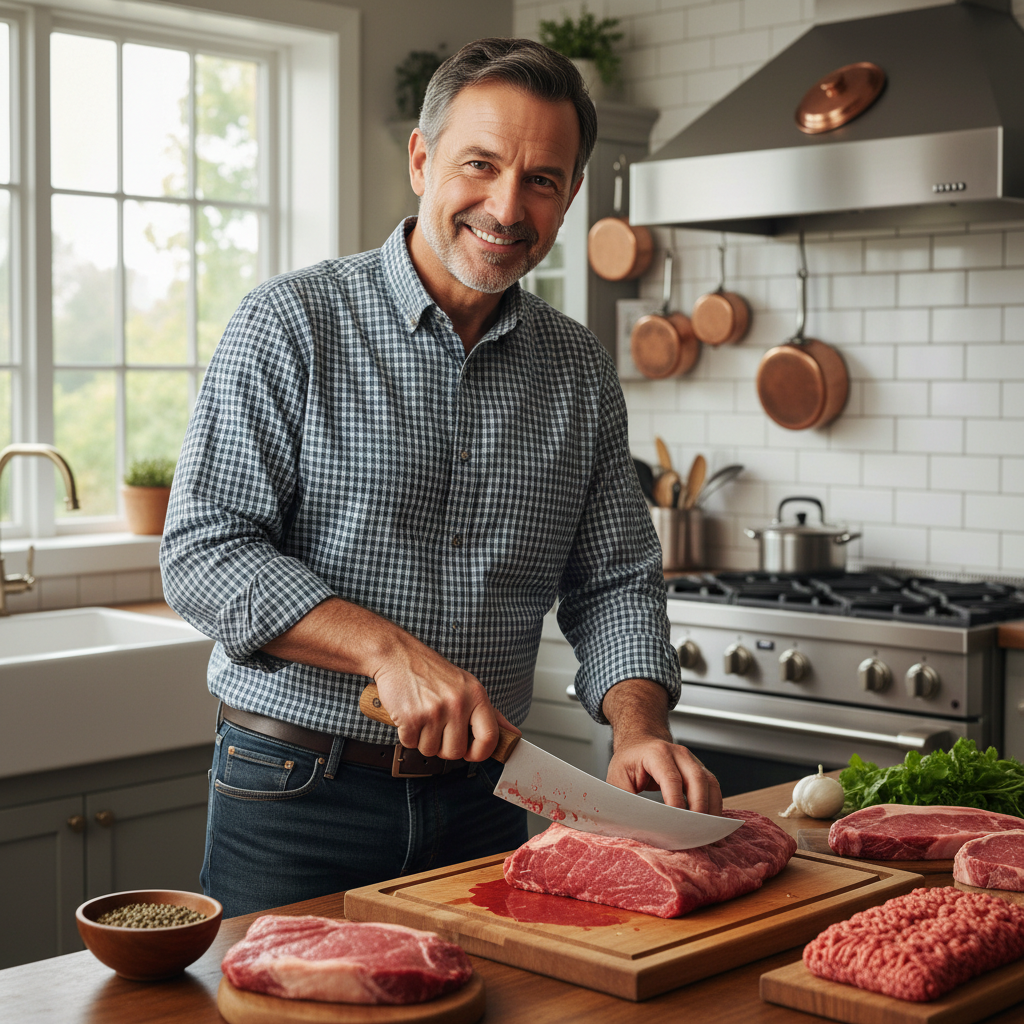 Kasap Bıçağı Kullanan Adam